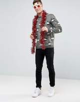 Thumbnail for your product : ASOS Holidays Sweater with Xmas Puddings in Metallic Yarn