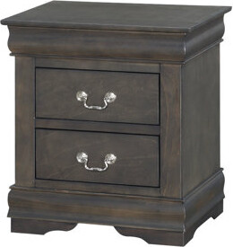 Red Barrel Studio Louis Philippe Dark Gray Nightstand