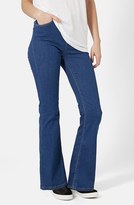 Thumbnail for your product : Topshop Moto 'Jamie' Flare Jeans (Indigo) (Short) (Brit Pop-In)