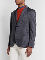 Thumbnail for your product : Etro Blue Slim-Fit Cotton and Linen-Blend Jacquard Blazer - Men - Blue