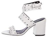 Thumbnail for your product : Rebecca Minkoff Leather Strap Peep-Toe Sandals