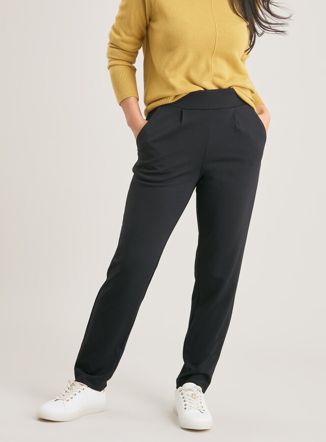 Tu Petite PETITE Black Ponte Pull On Trousers ShopStyle