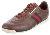 Thumbnail for your product : Gucci Leather Web Sneakers
