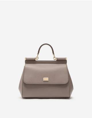 Dolce & Gabbana Medium Sicily Handbag In Dauphine Leather