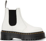 Thumbnail for your product : Dr. Martens White Quad Platform Chelsea Boots