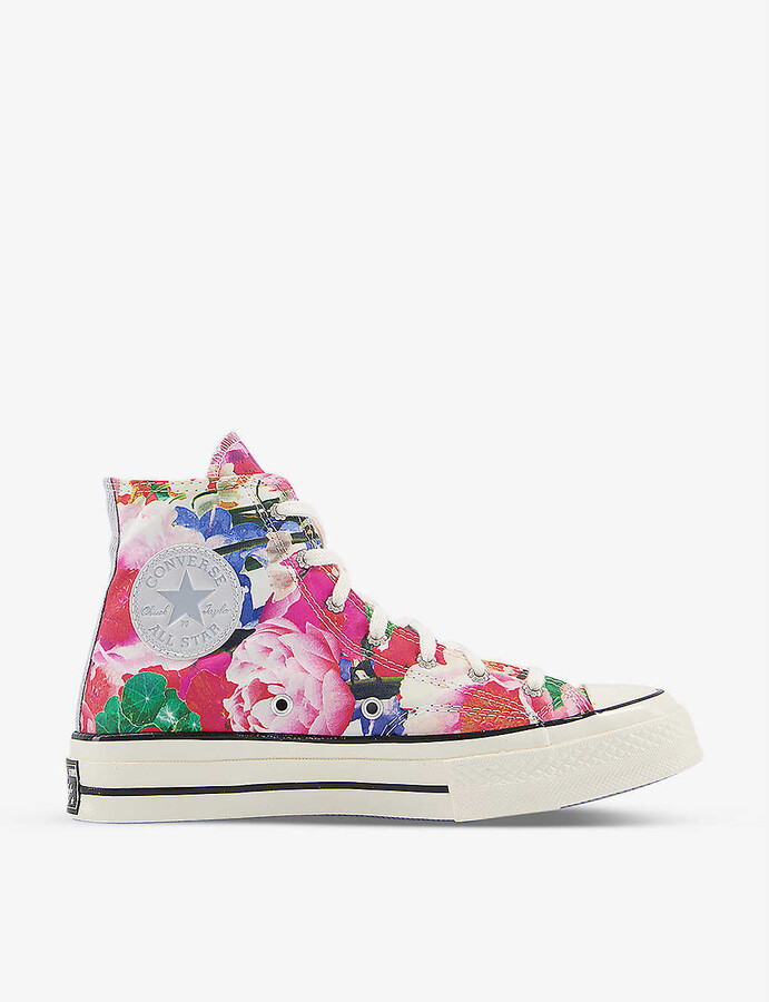 Converse All Star 70 floral-print canvas high-top trainers - ShopStyle Shoes