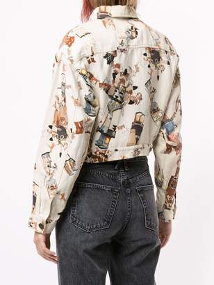 Hermes pre-owned First Nation print cropped jacket