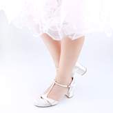 Thumbnail for your product : Conchita Paradox London Pink Mid Block Heel T-Bar Shoes