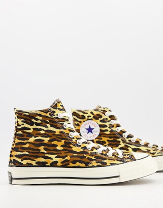 Converse Chuck 70 Hi x Invincible x Wacko Maria leopard print canvas  sneakers in brown - ShopStyle
