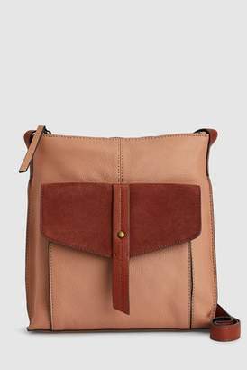 Next Womens Rose Leather Messenger Bag