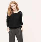 Thumbnail for your product : LOFT Petite Pointelle Button Back Sweater