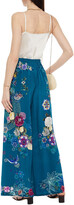 Thumbnail for your product : Camilla Floral-print Silk Crepe De Chine Wide-leg Pants