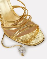 Thumbnail for your product : ATTICO Eve Metallic Leather Sandals