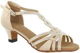 Thumbnail for your product : TDA Womens T-Strap Peep Toe High Heels Crystals Satin Latin Modern Salsa Tango Ballroom Wedding Dance Shoes