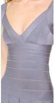 Thumbnail for your product : Herve Leger Mirah Dress with Detailed Hem