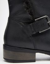Thumbnail for your product : Carvela Thrash Leather Boots with Faux Shearling Trim