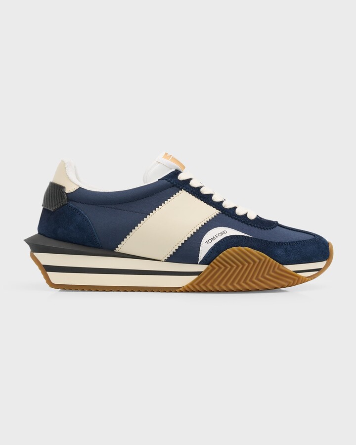 Tom Ford Men's James Colorblock Platform Low-Top Sneakers