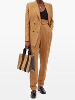 Thumbnail for your product : Rue De Verneuil - Traveller Medium Pinstriped-flannel Tote Bag - Brown Multi