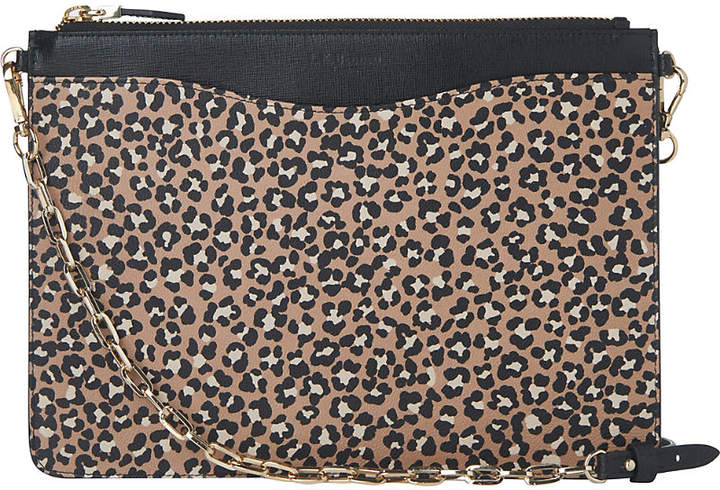 LK Bennett Rachel leopard print leather pouch ShopStyle Clutches
