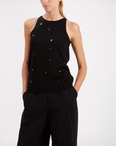 Thumbnail for your product : Jaeger Wool Embellished Spot Top