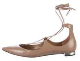 Thumbnail for your product : Aquazzura Christy Lace-Up Flats