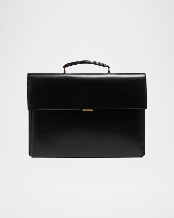 Saint Laurent Men's Smooth Leather Briefcase