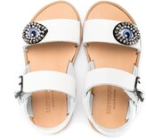 Thumbnail for your product : Babywalker Eye-Embellished Double-Strap Sandals