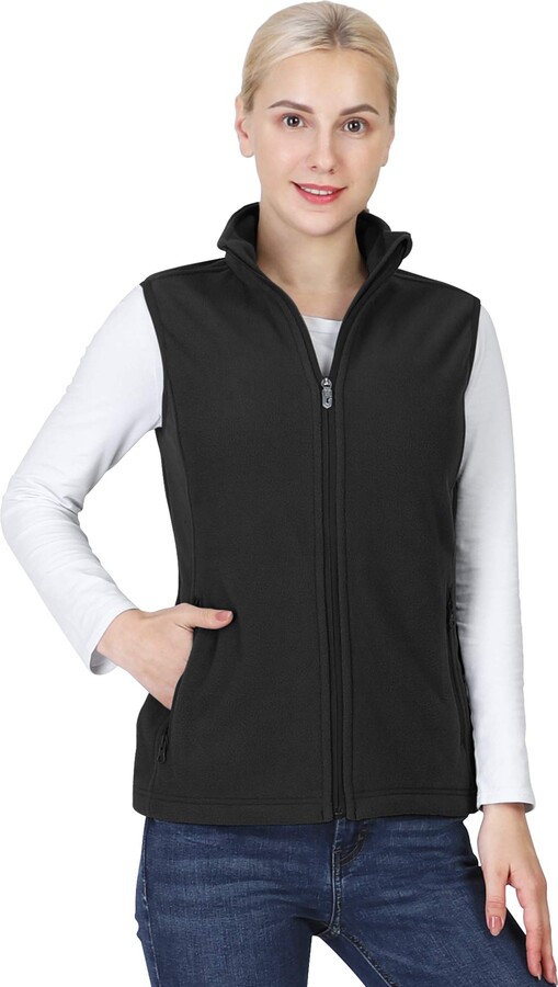 zip up fleece vest