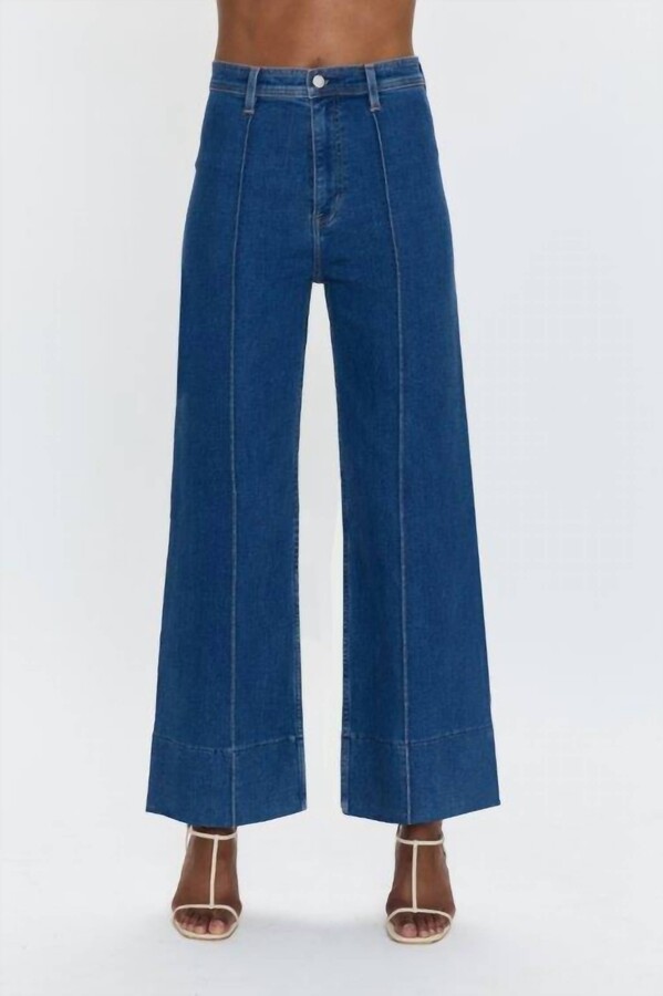 Pistola Denim Penny Pintuck Ankle Wide Leg Jeans In Country Club