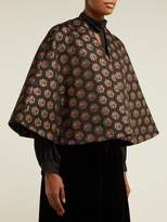 Thumbnail for your product : Gucci Floral And Logo-jacquard Cape - Womens - Black