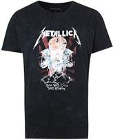 Thumbnail for your product : boohoo Metallica Washed Licensed T-Shirt
