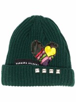 Thumbnail for your product : Barbara Bologna Logo-Patch Ribbed Beanie