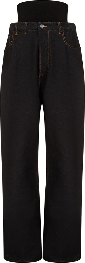 Rise Straight-Leg Jeans