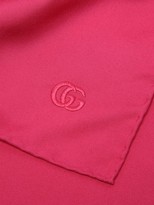 Thumbnail for your product : Gucci Logo-embroidered Silk-twill Scarf - Pink