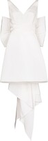 Thumbnail for your product : Carolina Herrera Oversize-Bow Silk Mini Dress