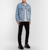 Thumbnail for your product : Versace Logo-embroidered Denim Jacket - Blue