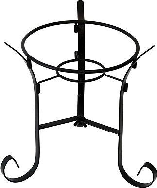 Net Health Shops Black Steel Gazing Ball Stand - 9 Inch Yard Art