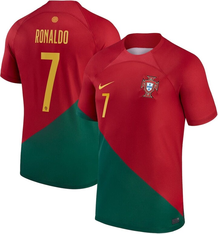 Nike Men's Cristiano Ronaldo Red Portugal National Team 2022/23 Home ...