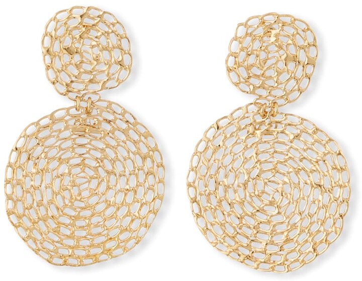 Gas Bijoux Onde Small Gourmette Hammered Chain Drop Earrings - ShopStyle