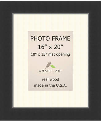 Amanti Art Corvino Black 16" X 20" Matted to 10" X 13" Opening Wall Picture Photo Frame