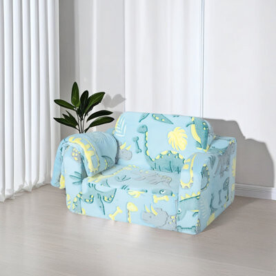 Zoomie Kids Modular Couch - Furniture. High Foam. Blue Linen Upholstery. Wood Frame. 2, Comfortable And Alluring. Modern Charm Comfy. Upholstery, 2 Seats, Cushion