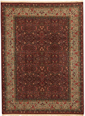 Bokara Rug Co., Inc. High-Quality Hand-Knotted Plum And Ivory Area Rug
