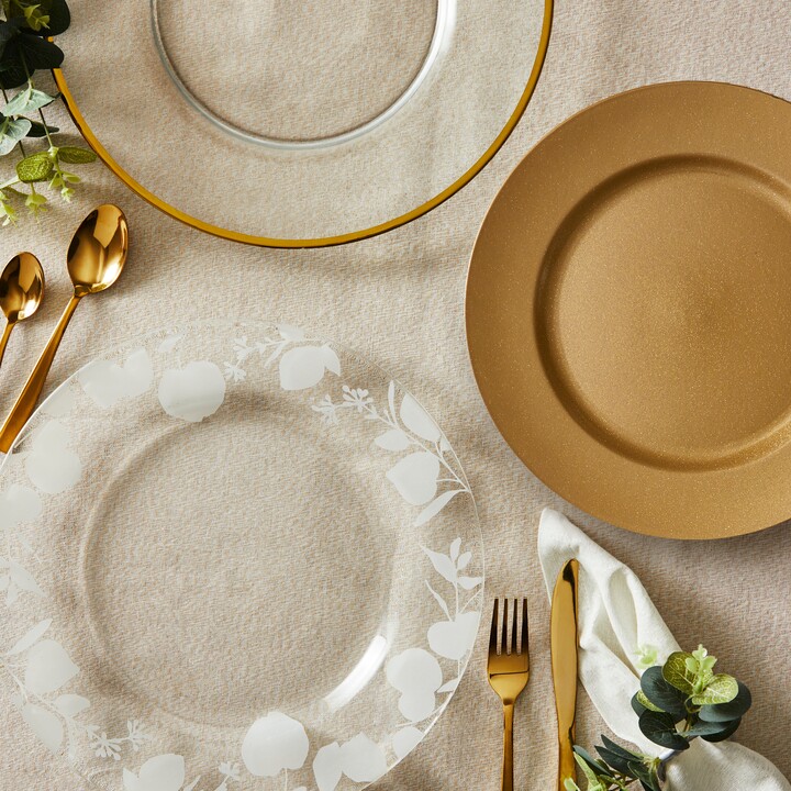 Dunelm Eucalyptus Glass Charger Plate White ShopStyle