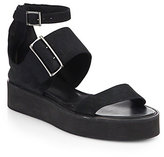 Thumbnail for your product : Helmut Lang Shale Suede Buckled Strappy Sandals