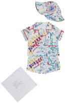 Thumbnail for your product : Burberry Kids Adventure Print Linen Three-piece Baby Gift Set