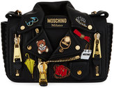 Thumbnail for your product : Moschino Fashion Pins Biker Jacket-Shaped Shoulder Bag, Black/Multi