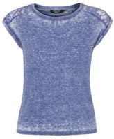 Thumbnail for your product : New Look Teens Blue Lace Insert T-Shirt