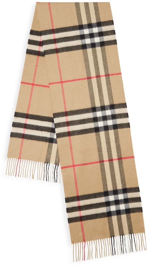 burberry classic giant check cashmere scarf