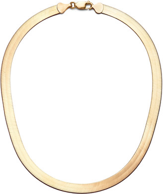 Lana 14k Gold Wide Herringbone Choker Necklace