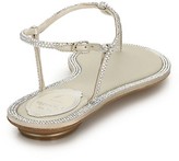Thumbnail for your product : Rene Caovilla Diana Crystal-Embellished Satin T-Strap Sandals